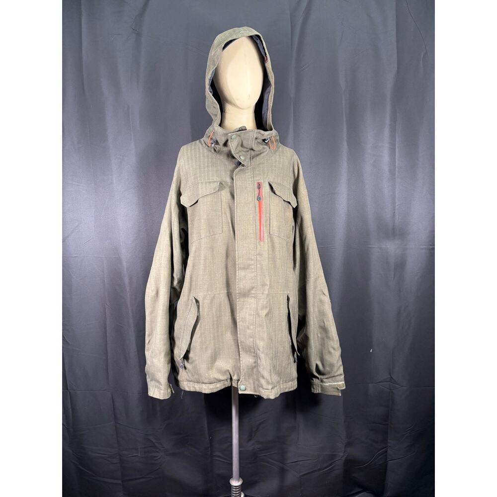 Vintage Eastern Mountain Sports, Hooded Jacket, Men's Windbreaker Army Green XL